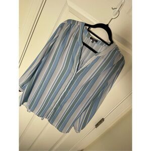 NYDJ women’s blouse XL blue striped